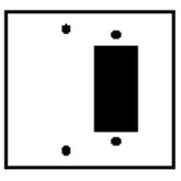 Leviton 84087-40 2-Gang 1-Duplex 1-Blank Strap Mount Combination Wallplate